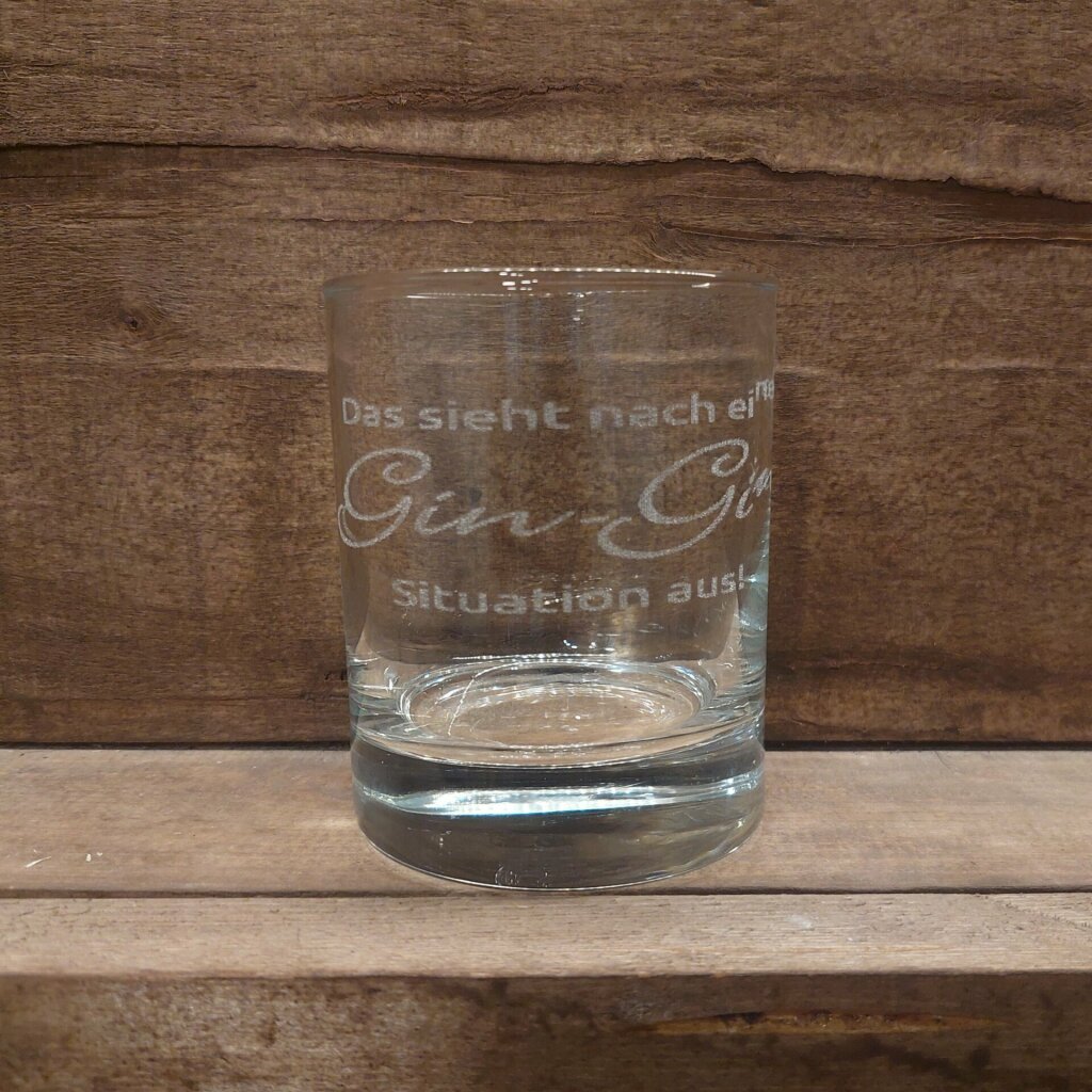 Ginglas "Das sieht nach einer Gin Gin Situation aus" Wachhof